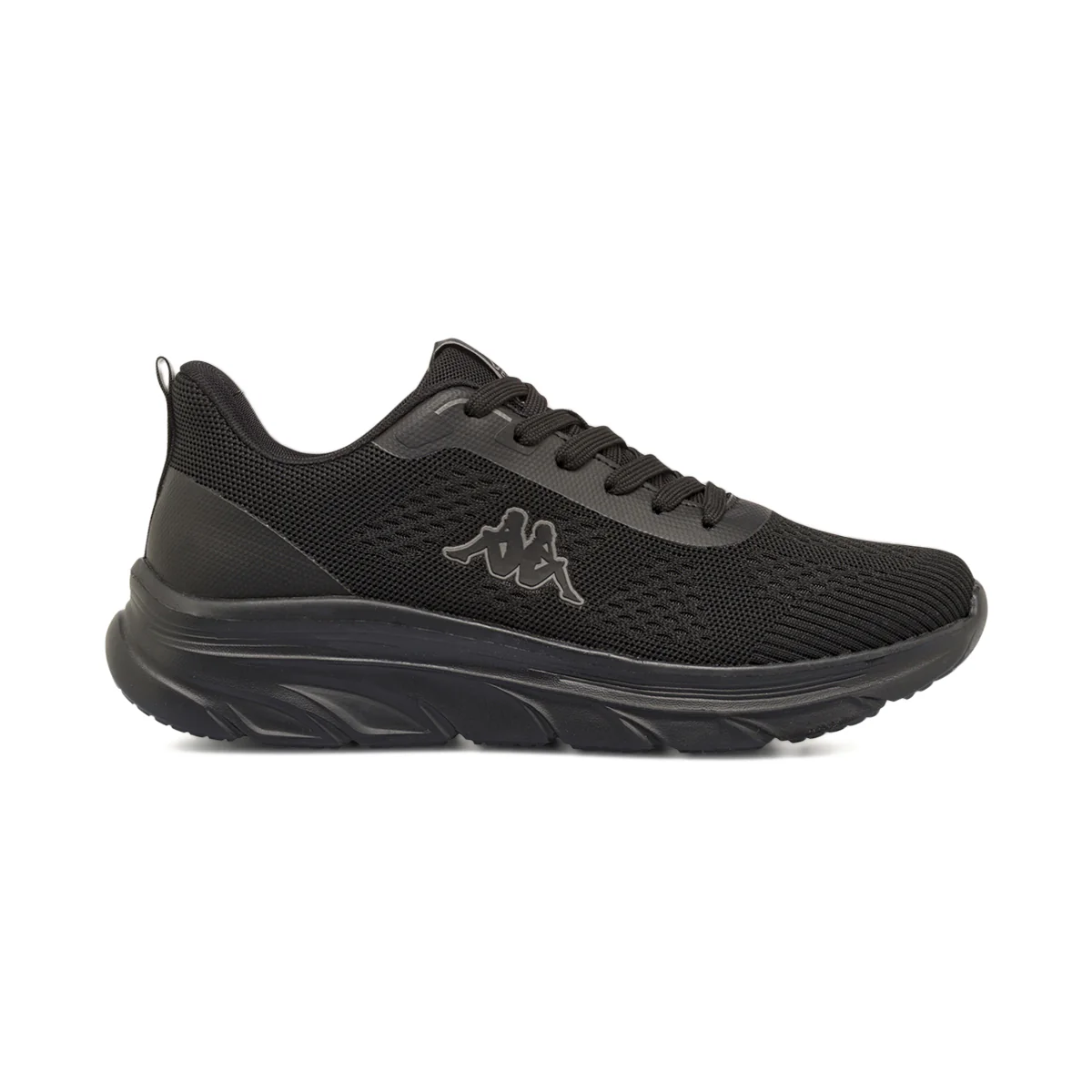 Sneakers da uomo nere Kappa in tessuto mesh traspirante