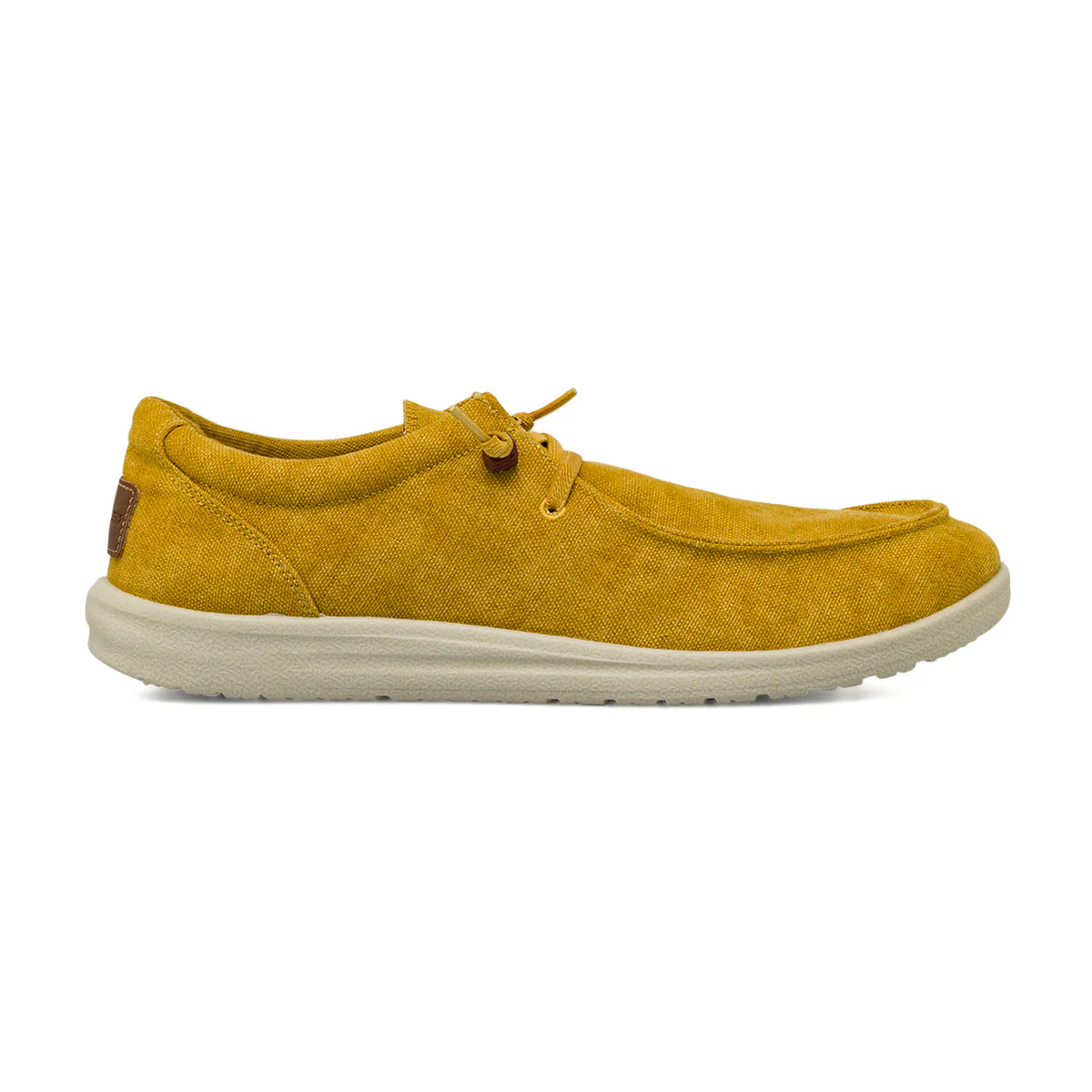 Sneakers da Uomo ocra in tela con lacci elastici Riflessi Urbani