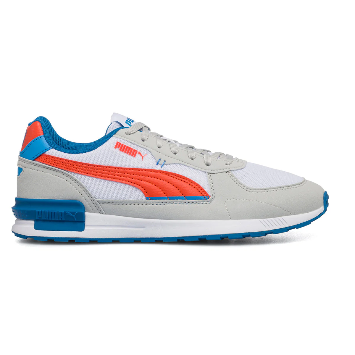 Sneakers da uomo off white con dettagli arancioni blu e soletta SoftFoam+ Puma Graviton