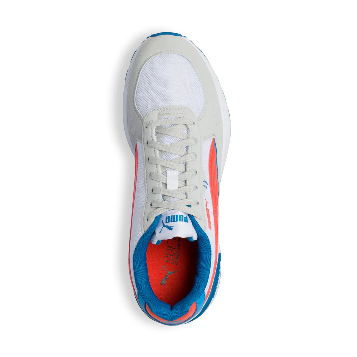Sneakers da uomo off white con dettagli arancioni blu e soletta SoftFoam+ Puma Graviton - Image 6