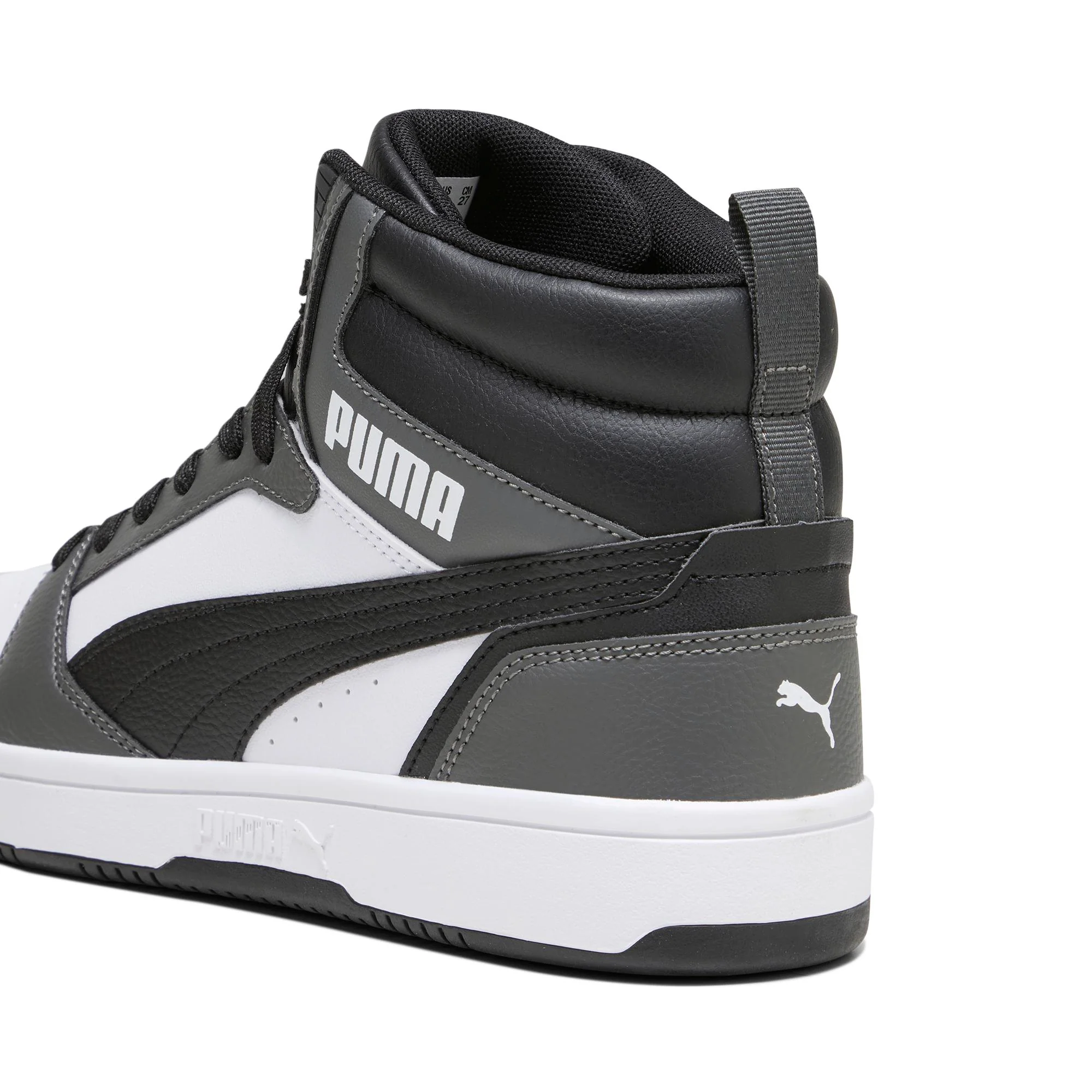 Sneakers da uomo Puma Rebound V6 grigie e nere con logo - Image 5