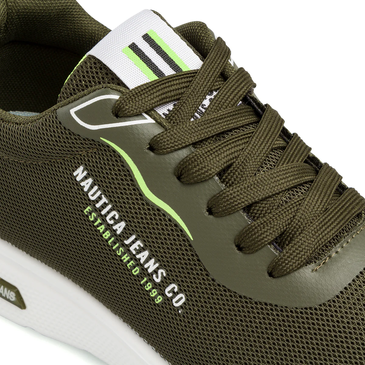 Sneakers da uomo verde militare con doppio tirante sul retro Nautica Jeans Brave - Image 5