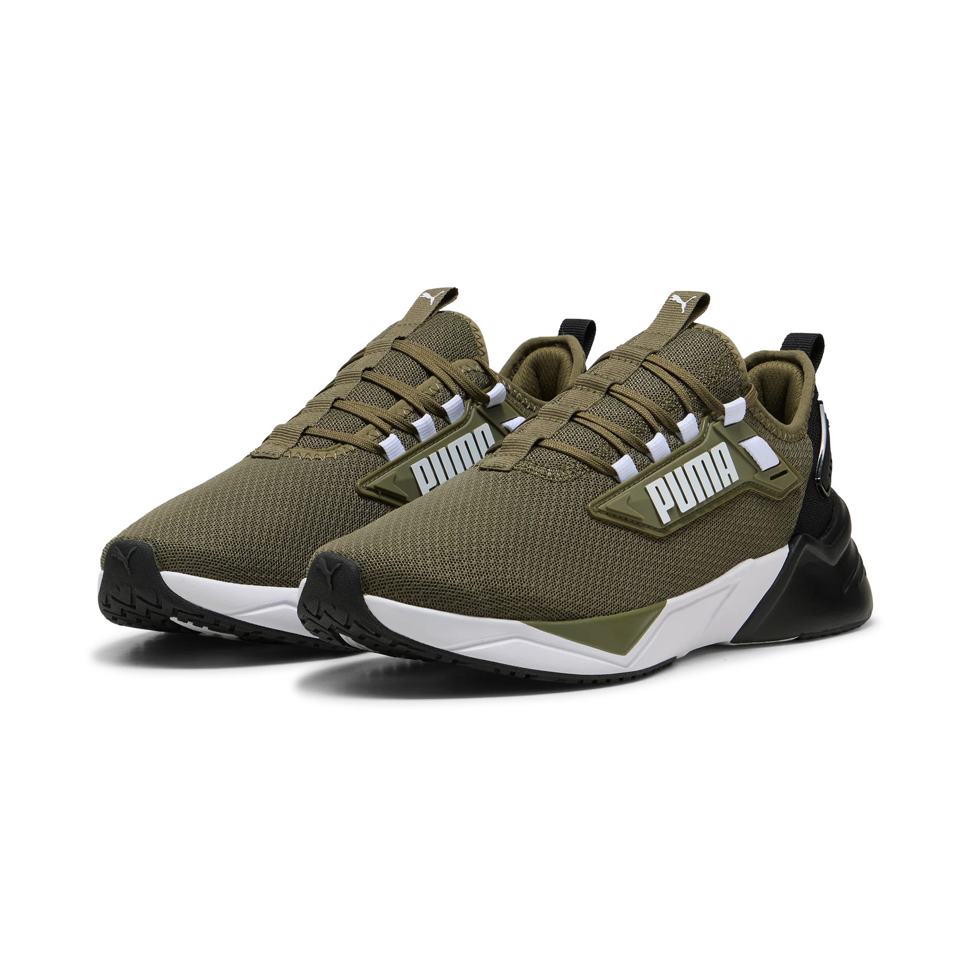 Sneakers da uomo verde militare con logo Puma Retaliate 3 - Image 3
