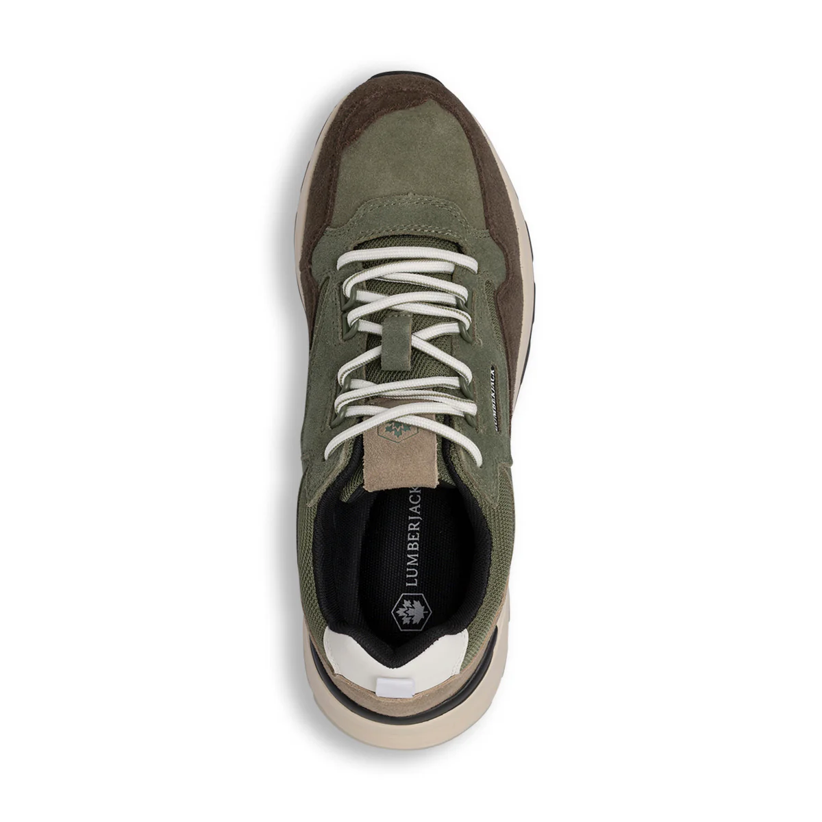 Sneakers da uomo verde militare con suola in gomma Lumberjack - Image 5