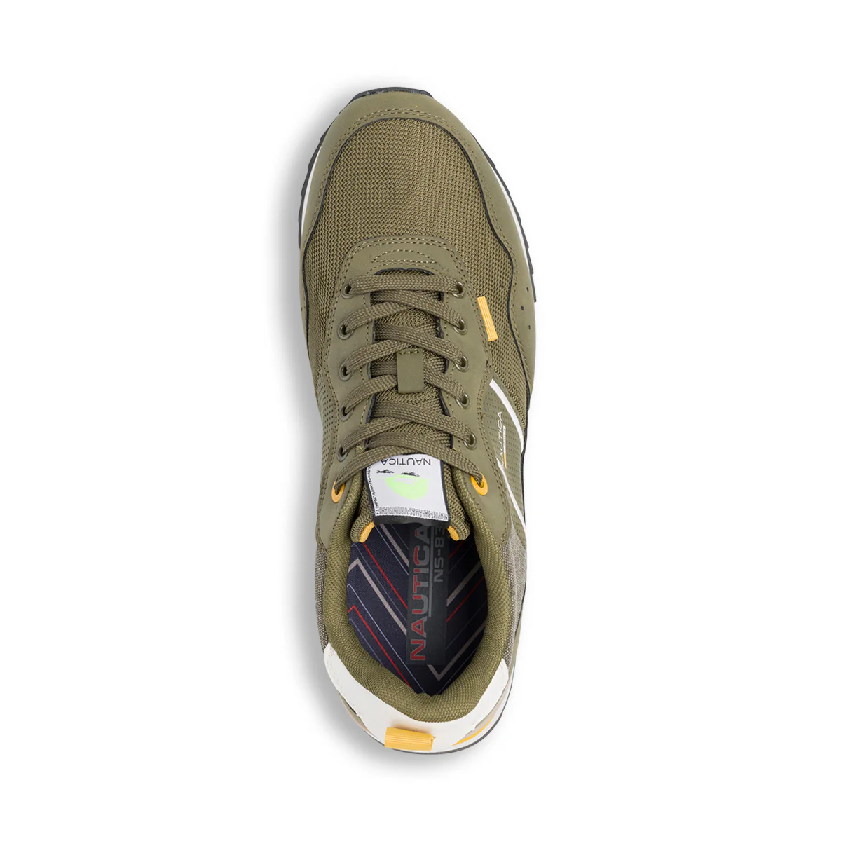 Sneakers da uomo verde oliva con dettagli gialli Nautica - Image 6