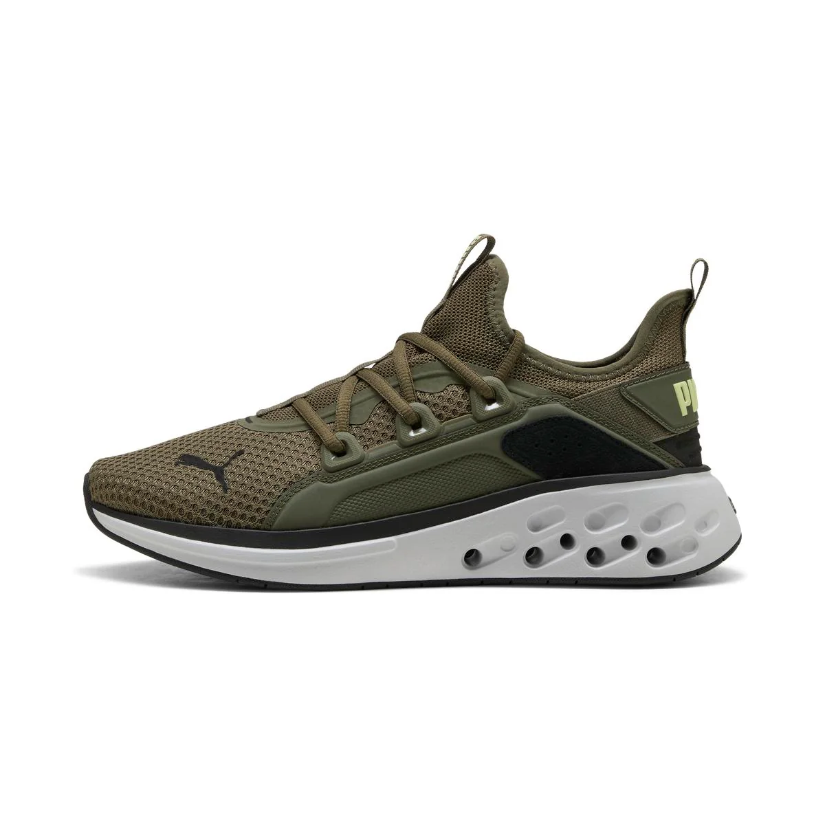 Sneakers da Uomo verdi militare in tessuto con tecnologia Softride Puma - Image 2