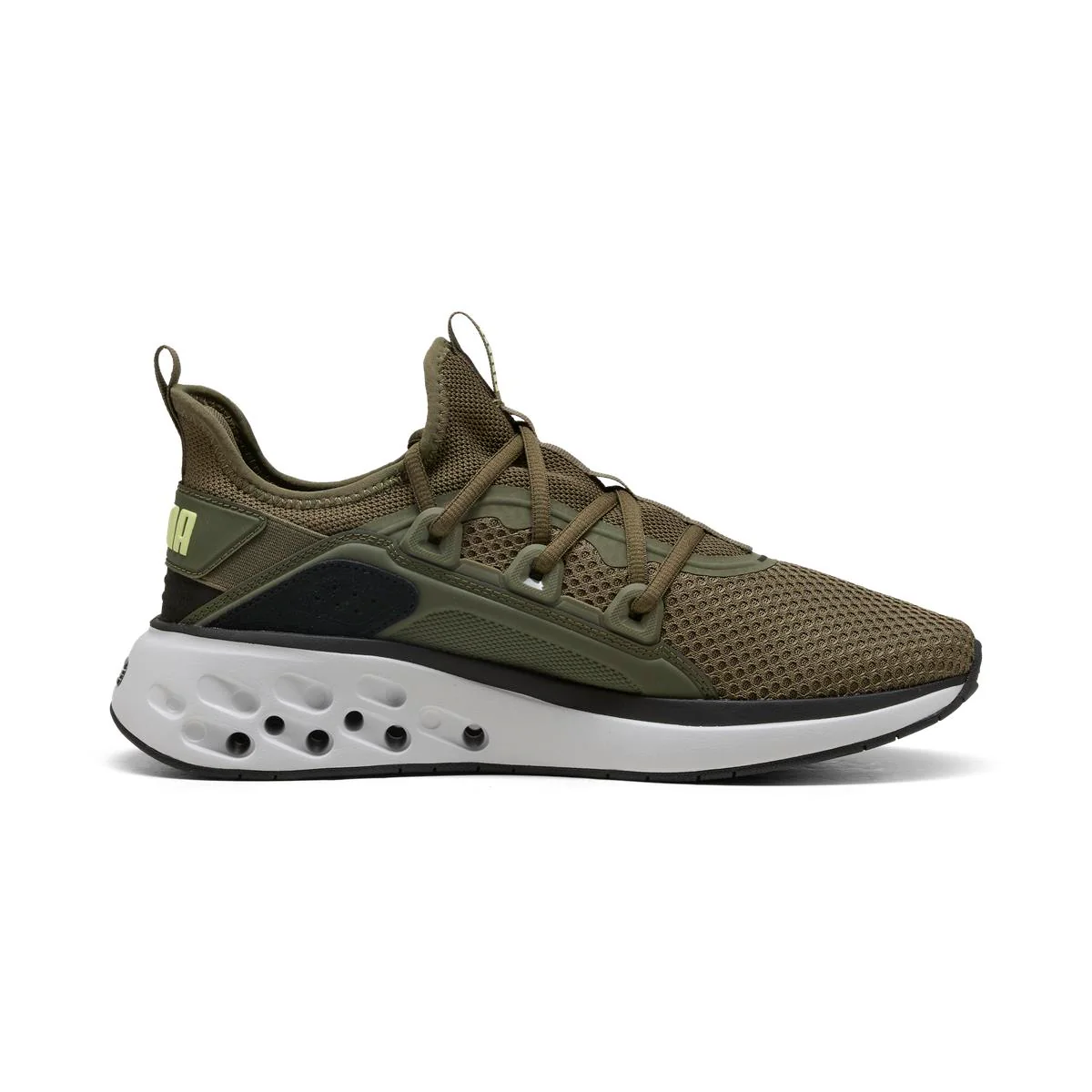 Sneakers da Uomo verdi militare in tessuto con tecnologia Softride Puma - Image 4