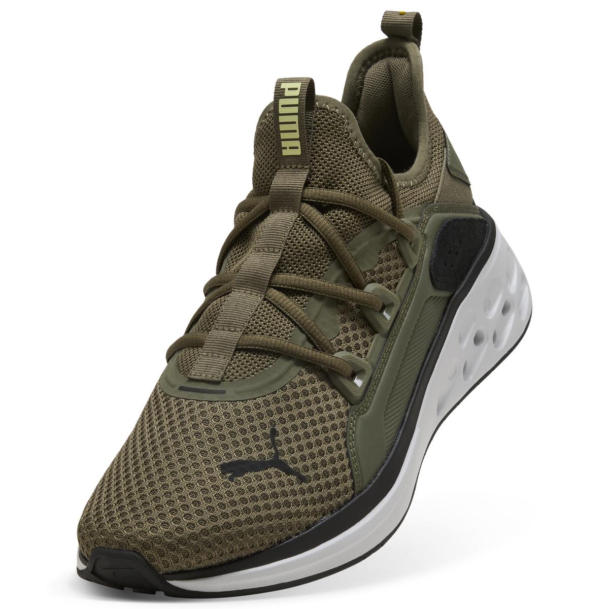 Sneakers da Uomo verdi militare in tessuto con tecnologia Softride Puma - Image 5
