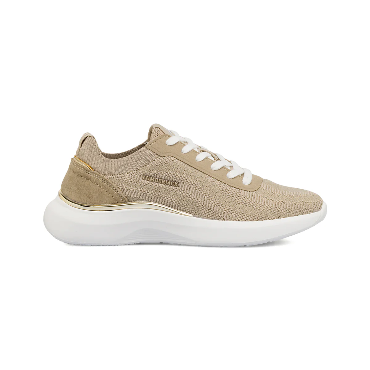Sneakers Donna Beige in tessuto tecnico effetto scamosciato Lumberjack