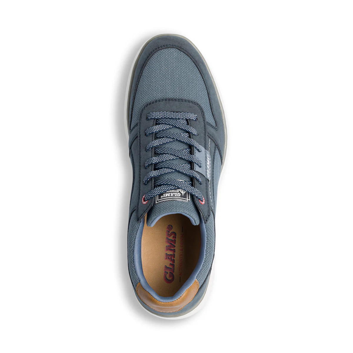 Sneakers effetto jeans da uomo con inserti in contrasto Glams - Image 4