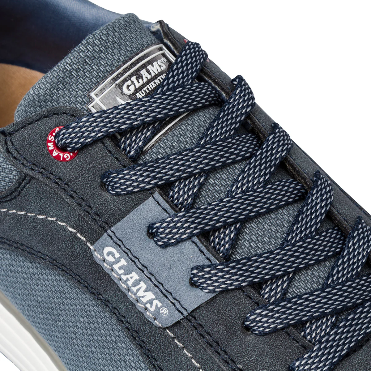 Sneakers effetto jeans da uomo con inserti in contrasto Glams - Image 6