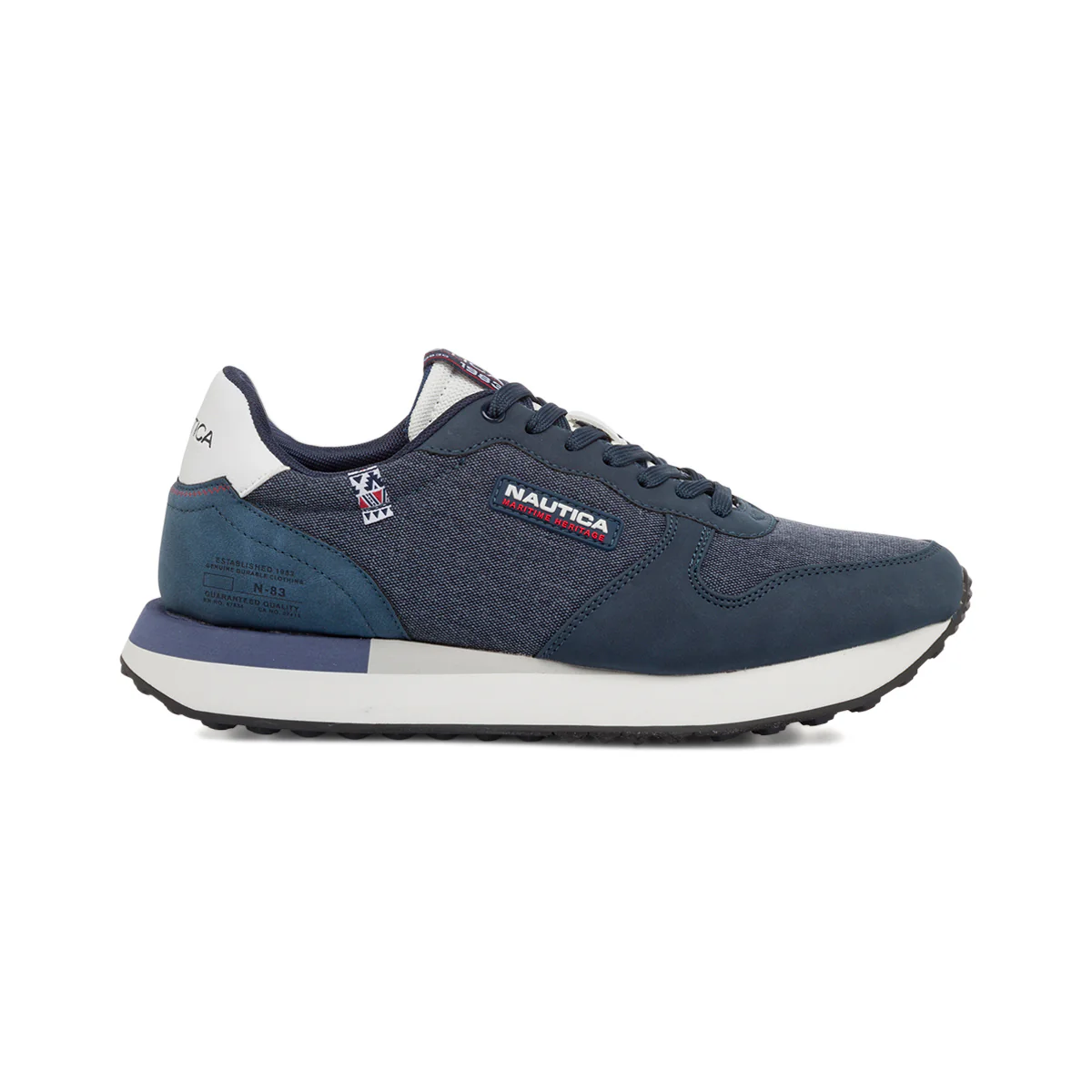 Sneakers effetto jeans da uomo con logo laterale Istak Cvs Nautica