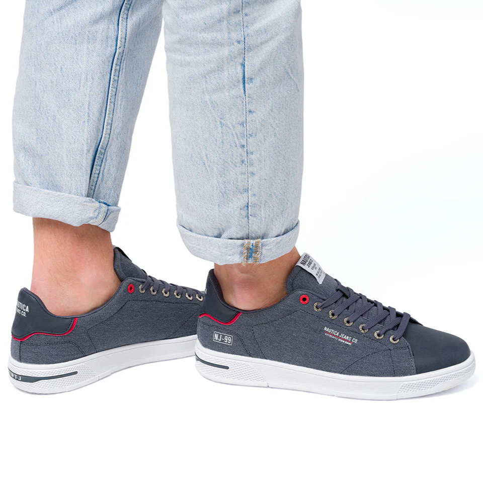 Sneakers effetto jeans da uomo con logo laterale  Stardust Nautica