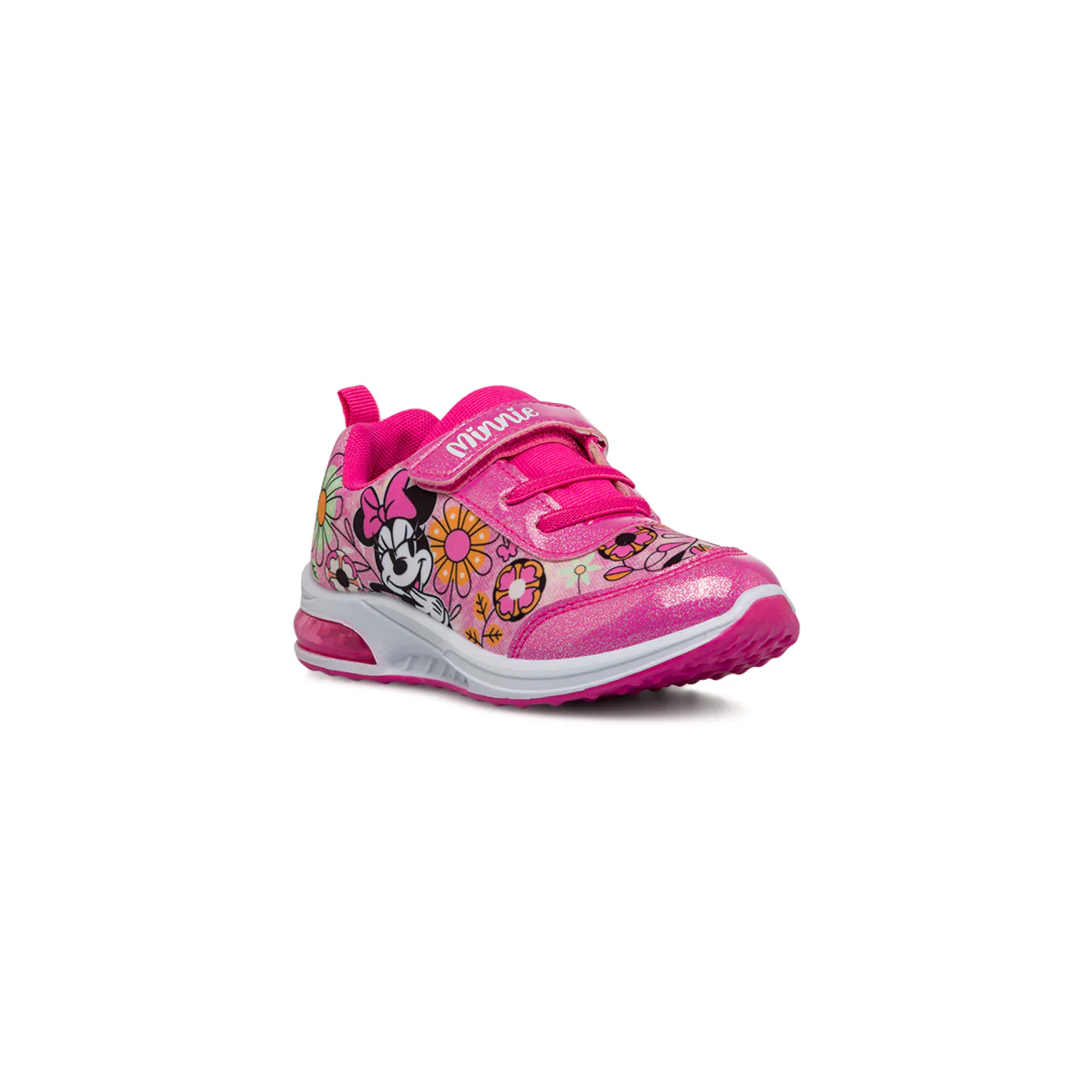 Sneakers Fucsia da Bambina con Luci nella Suola e logo Minnie - Image 2