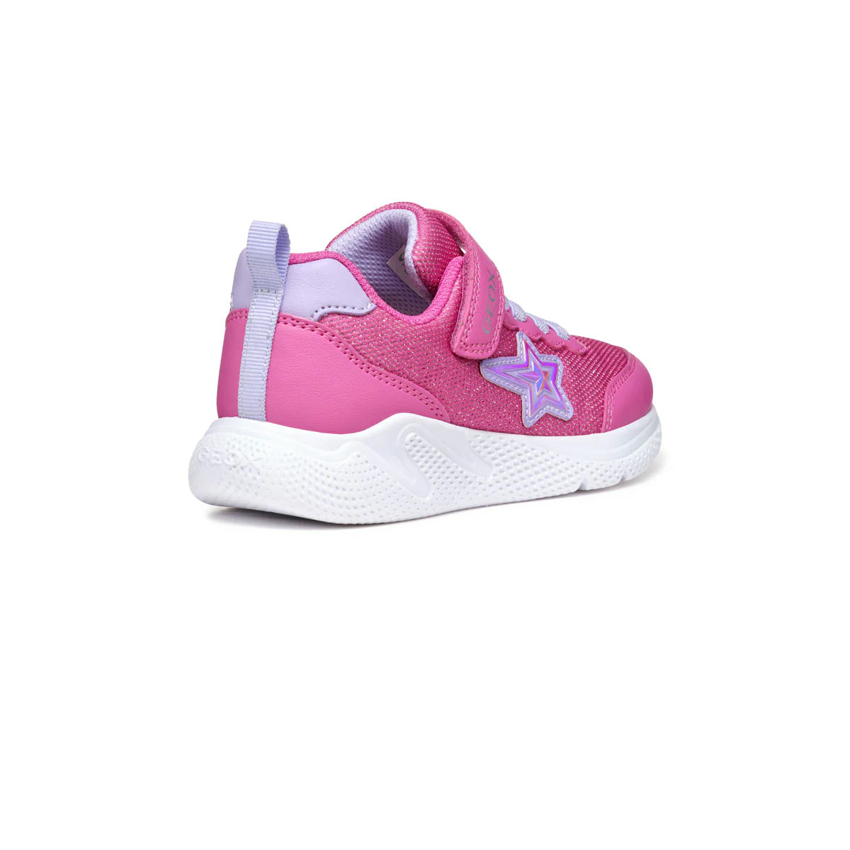 Sneakers fucsia da Bambina con stella laterale iridescente Geox - Image 4