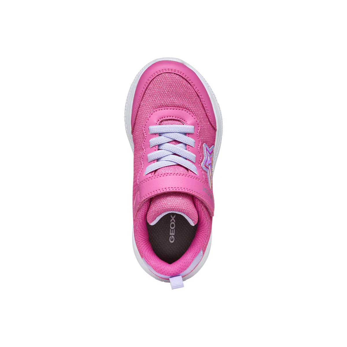 Sneakers fucsia da Bambina con stella laterale iridescente Geox - Image 5