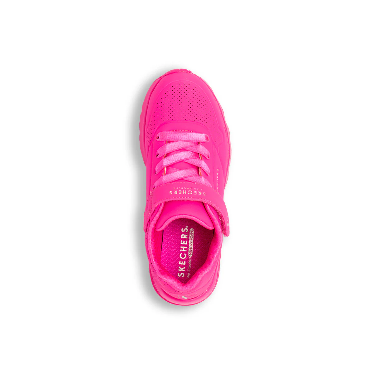 Sneakers Fucsia da Bambina con strappo Skechers Uno - Image 6