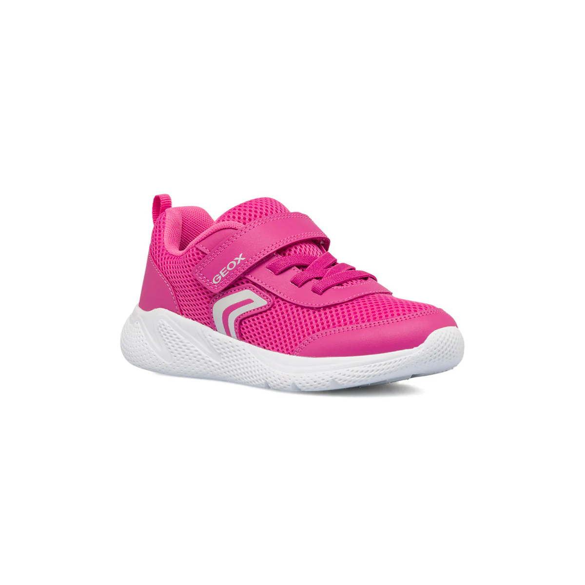 Sneakers fucsia da bambina in tessuto mesh Geox Sprintye - Image 2