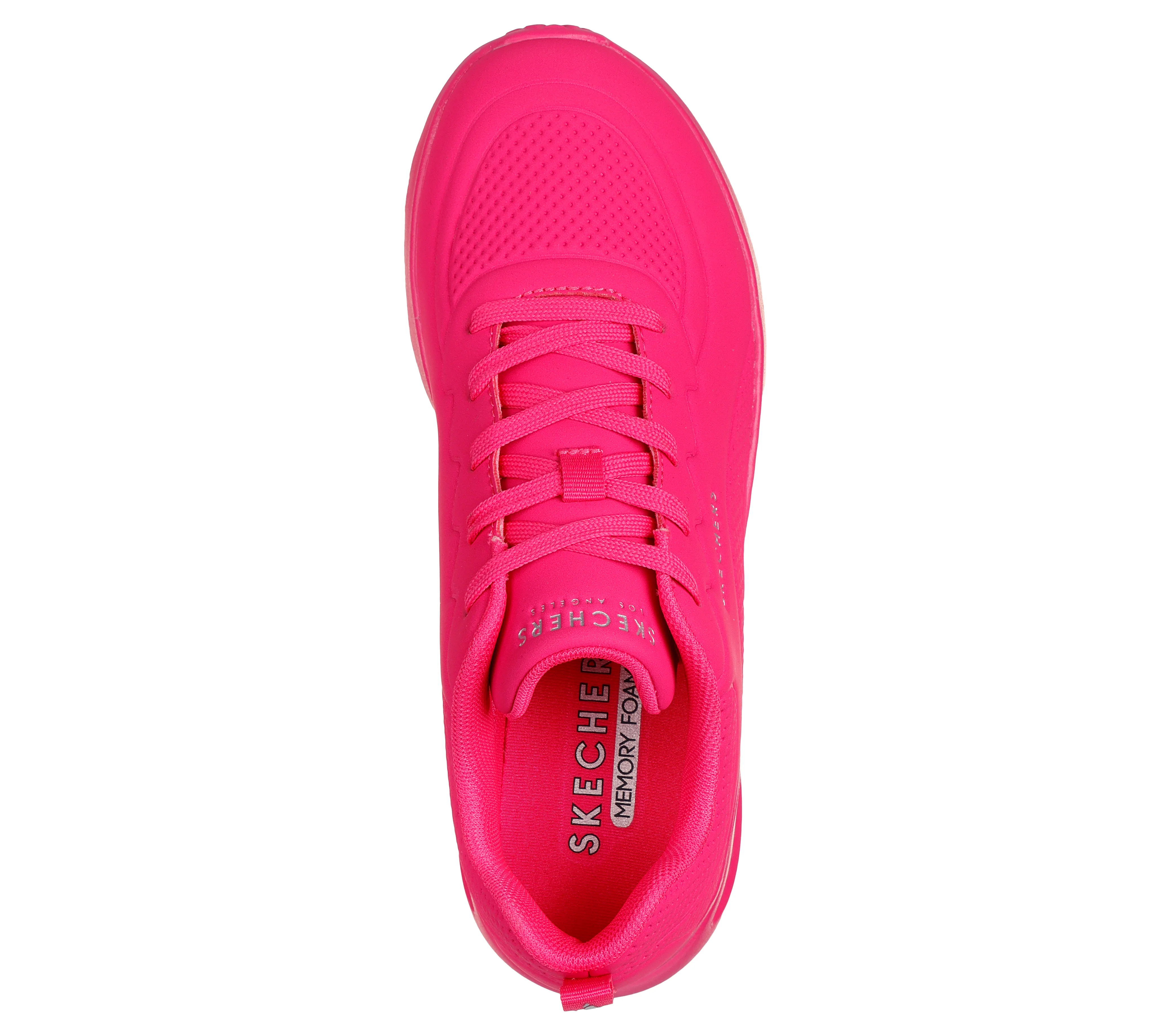 Sneakers fucsia da donna con sottopiede Memory Foam Skechers Uno Lite - Image 3