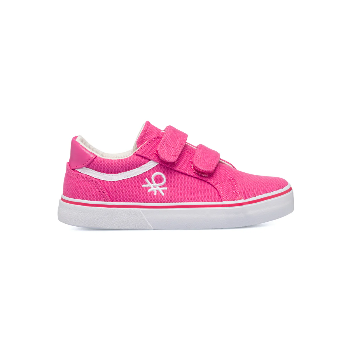 Sneakers fucsia in tessuto da bambina con logo a contrasto Benetton Prince Cvs