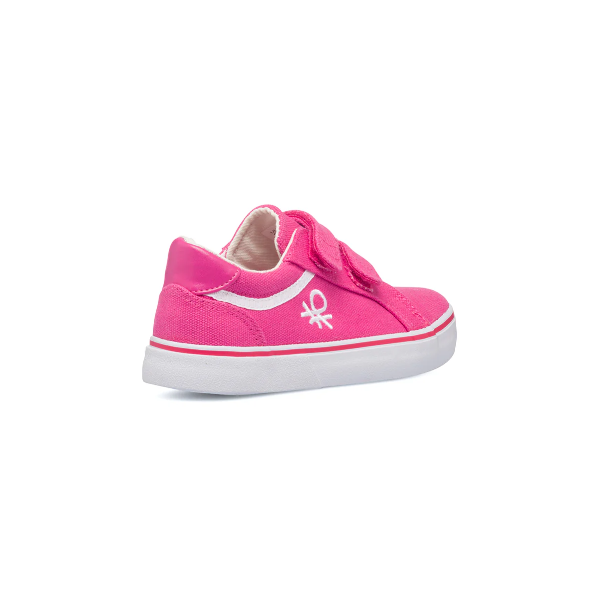 Sneakers fucsia in tessuto da bambina con logo a contrasto Benetton Prince Cvs - Image 3