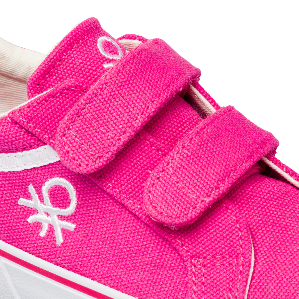 Sneakers fucsia in tessuto da bambina con logo a contrasto Benetton Prince Cvs - Image 6