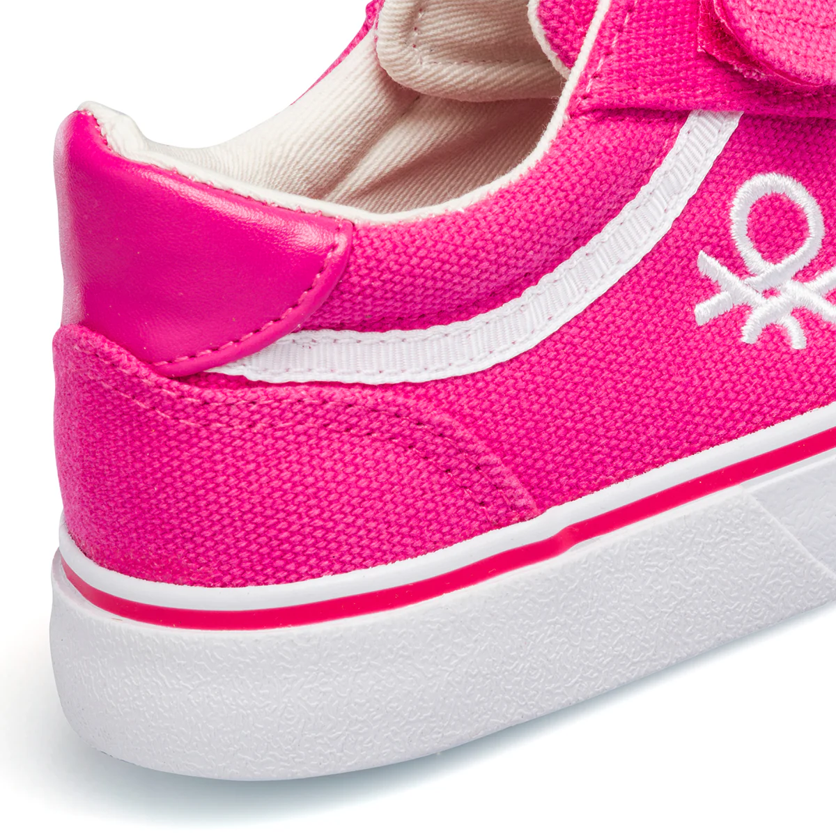 Sneakers fucsia in tessuto da bambina con logo a contrasto Benetton Prince Cvs - Image 7