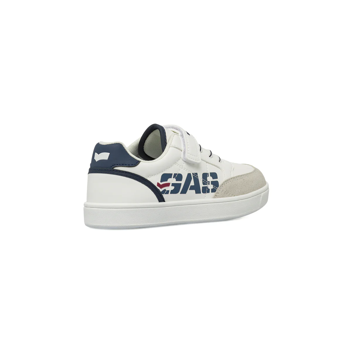 Sneakers Gas da Ragazzo bianche con strappo e dettagli navy - Image 3