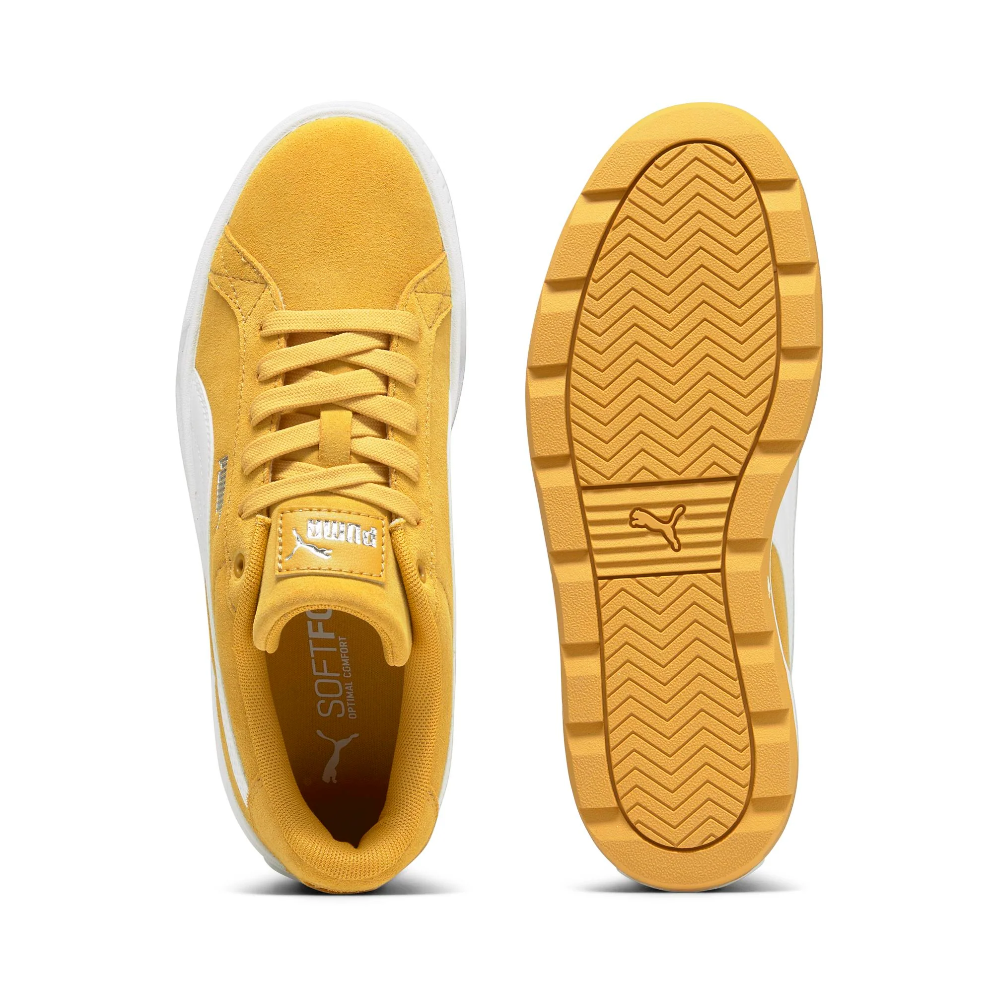 Sneakers gialle da donna con suola a zeppa Puma Karmen Pop-Up - Image 4