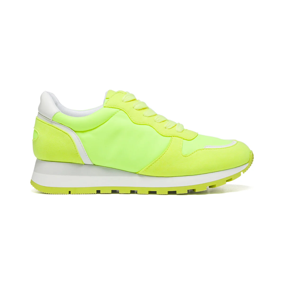 Sneakers gialle e bianche in tessuto e similpelle Lora Ferres