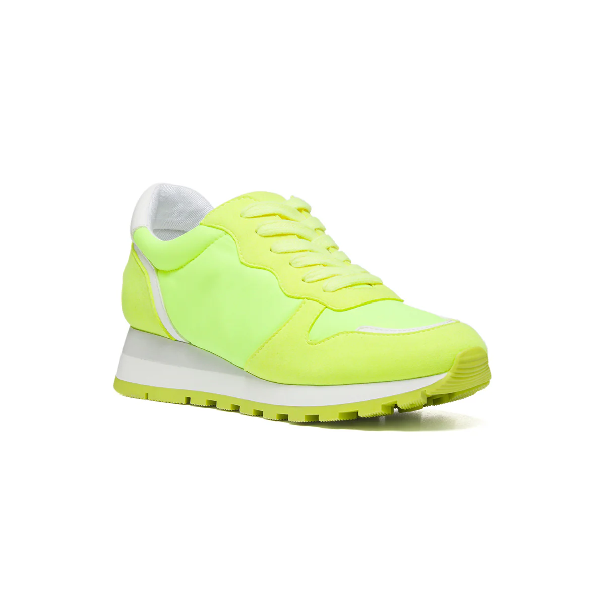 Sneakers gialle e bianche in tessuto e similpelle Lora Ferres - Image 2