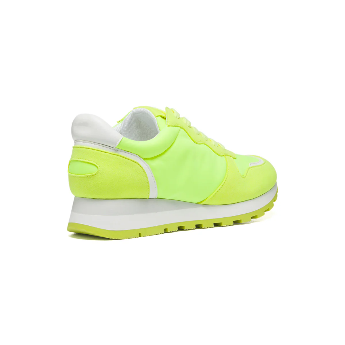 Sneakers gialle e bianche in tessuto e similpelle Lora Ferres - Image 3