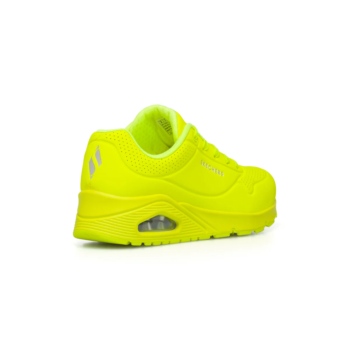 Sneakers giallo fluo da donna con suola ad aria Skechers Uno - Image 3