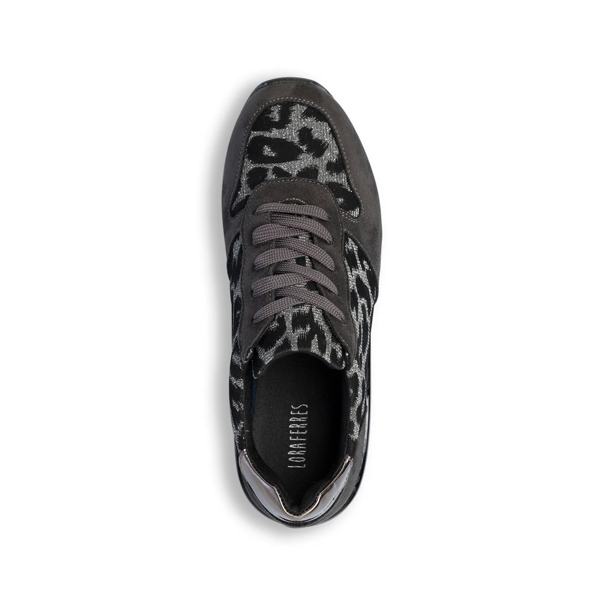Sneakers grigie animalier da donna con maxi-suola Lora Ferres - Image 8