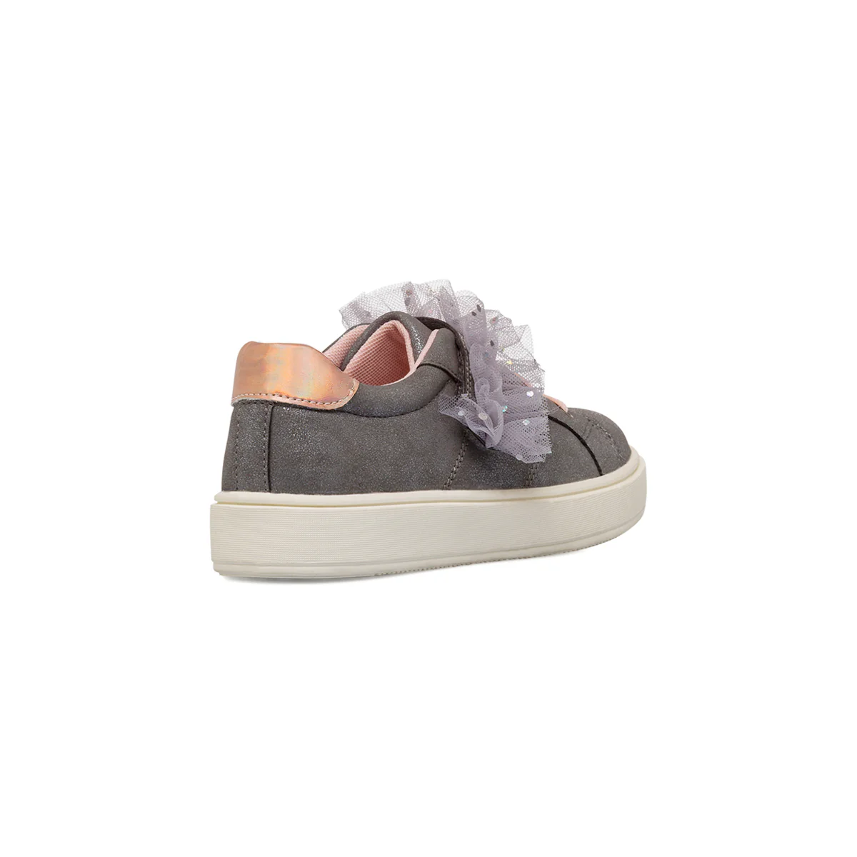 Sneakers grigie con fiocco tulle da Ragazza Dieci Baci - Image 3