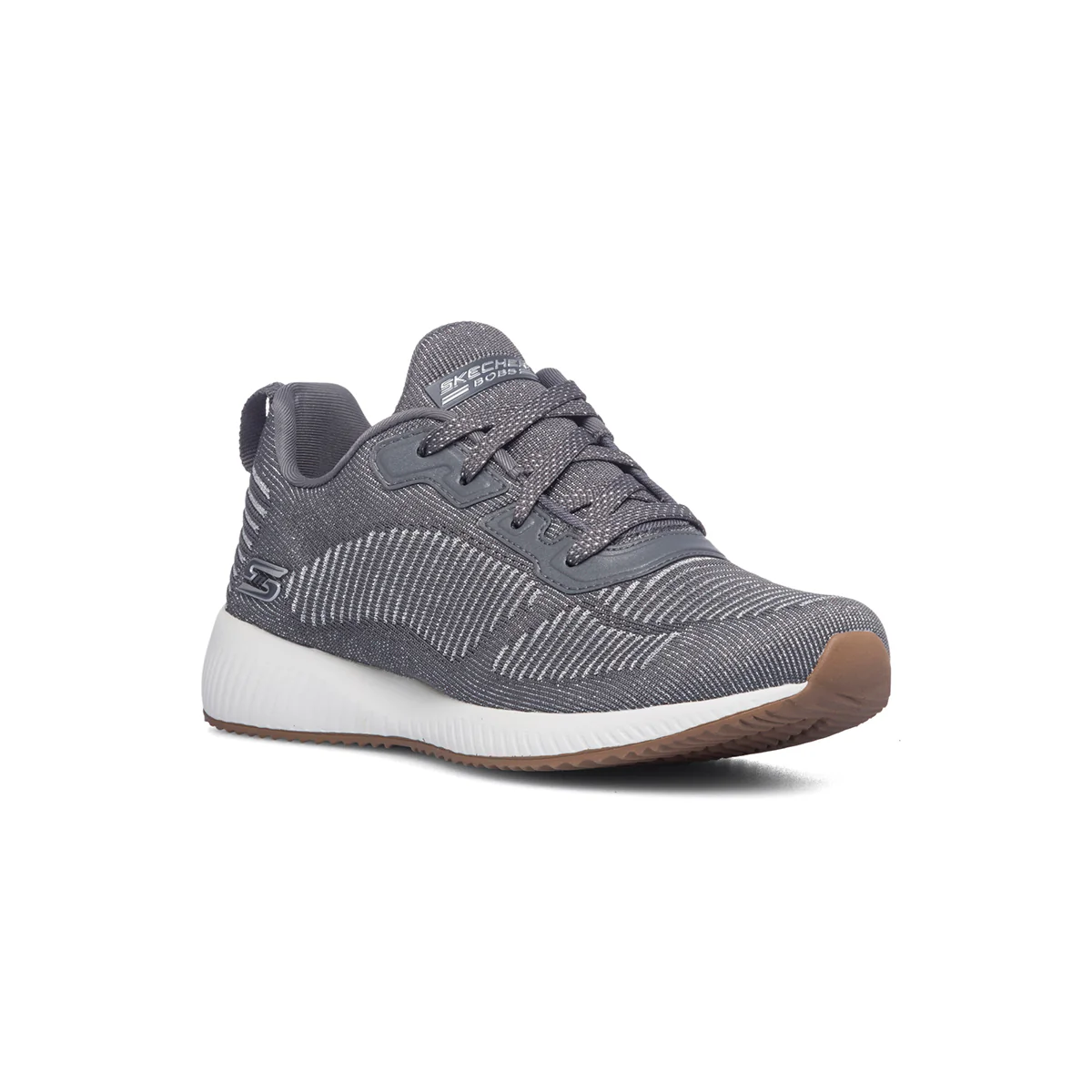 Sneakers grigie con sottopiede Memory Foam e intersuola Lite-Weight Skechers Bobs Squad - Image 2
