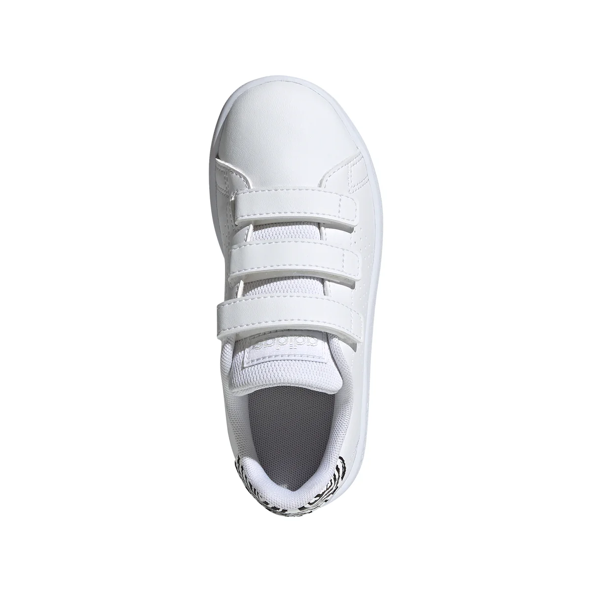 Sneakers grigie con strisce traforate adidas Advantage - Image 3