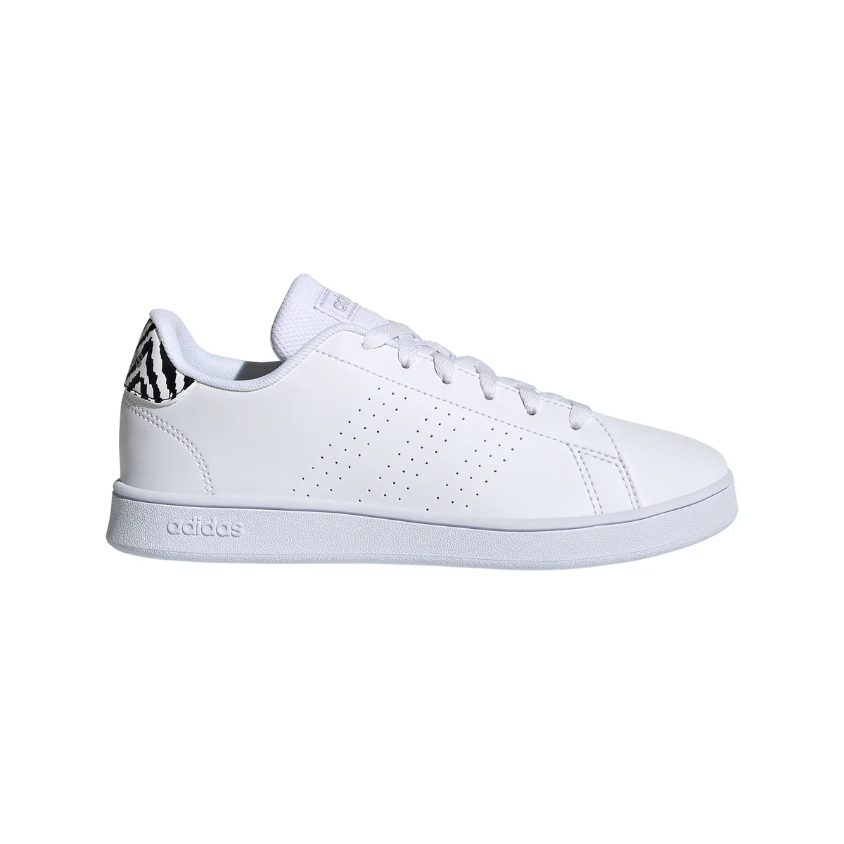 Sneakers grigie con strisce traforate adidas Advantage