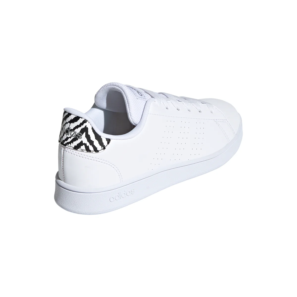 Sneakers grigie con strisce traforate adidas Advantage - Image 5
