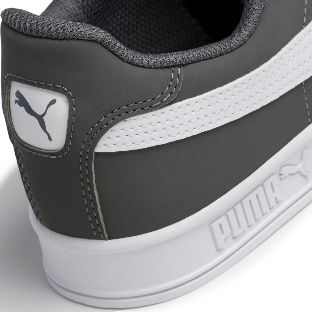 Sneakers grigie con striscia laterale a contrasto Puma Smash Vulc - Image 7