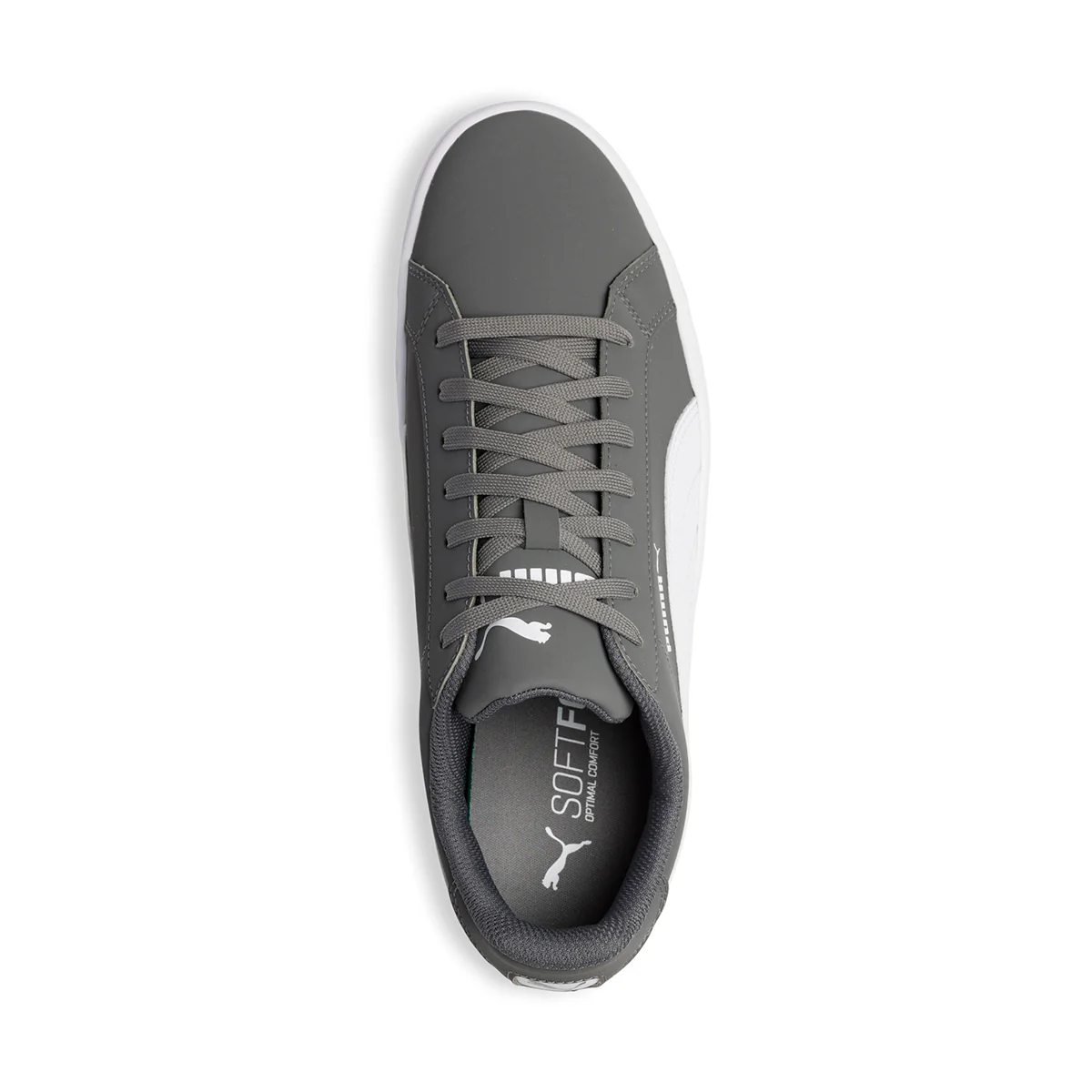 Sneakers grigie con striscia laterale a contrasto Puma Smash Vulc - Image 8