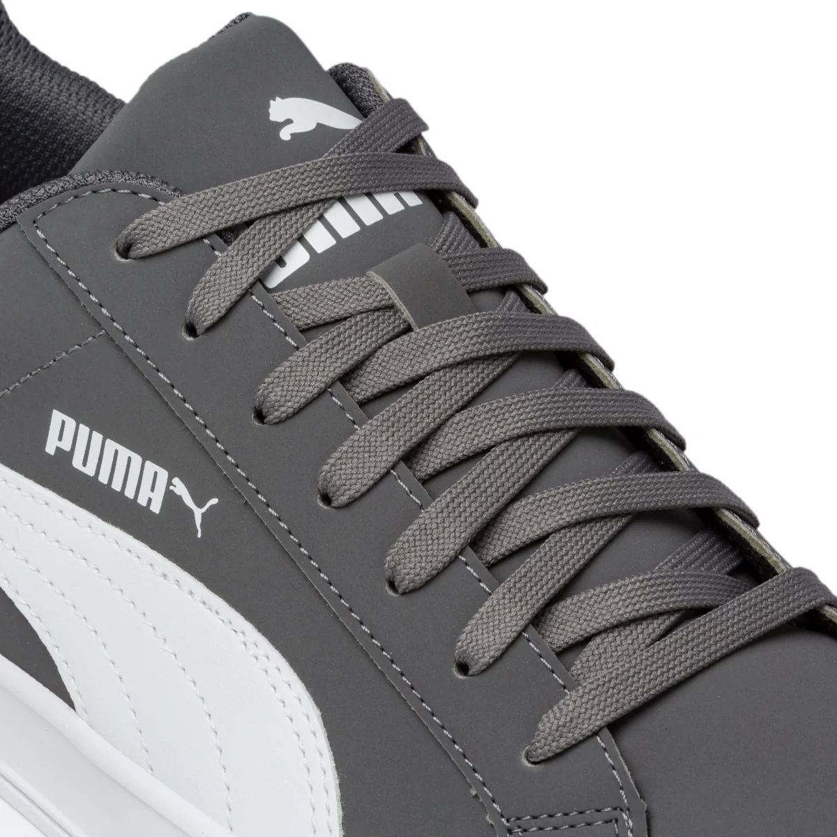 Sneakers grigie con striscia laterale a contrasto Puma Smash Vulc - Image 6