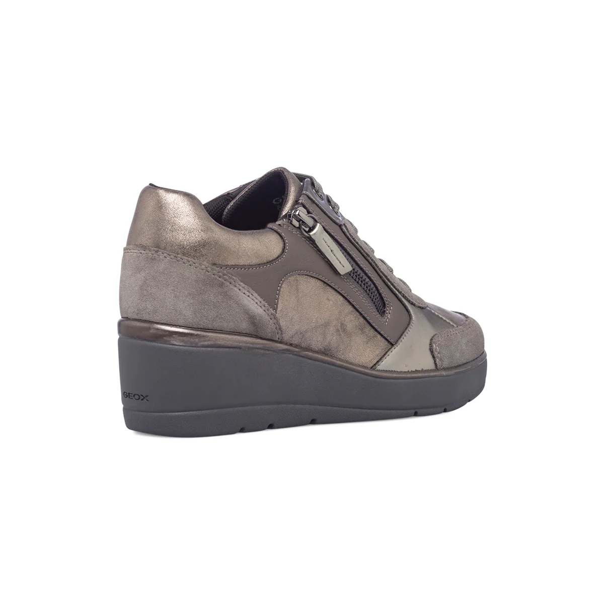 Sneakers grigie con zeppa 6 cm da donna Geox Ilde - Image 3