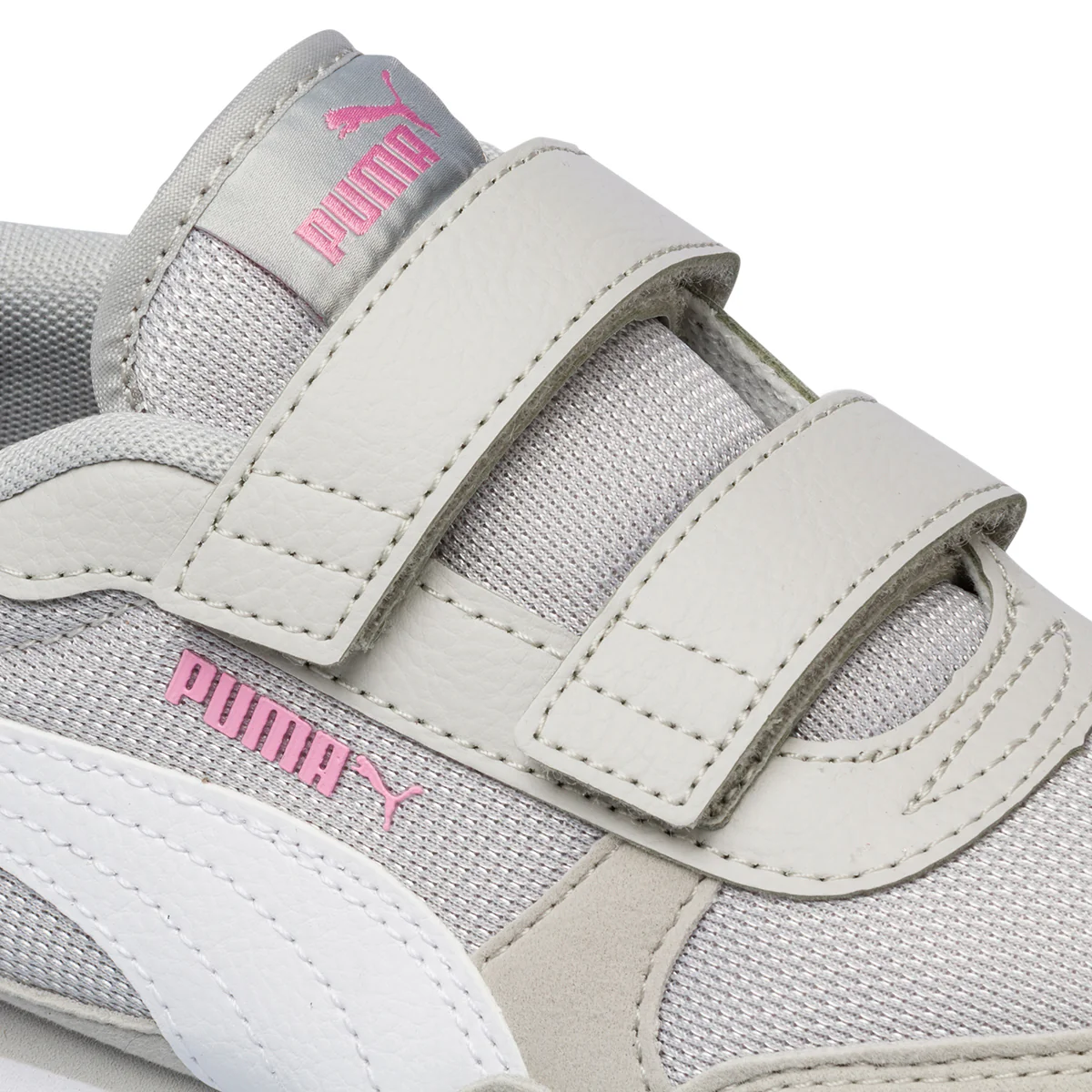 Sneakers grigie da bambina con dettagli rosa Puma ST Runner v3 Mesh V Inf - Image 13