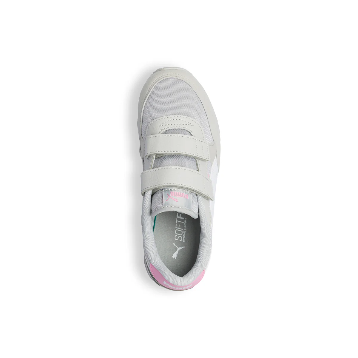 Sneakers grigie da bambina con dettagli rosa Puma ST Runner v3 Mesh V Inf - Image 15