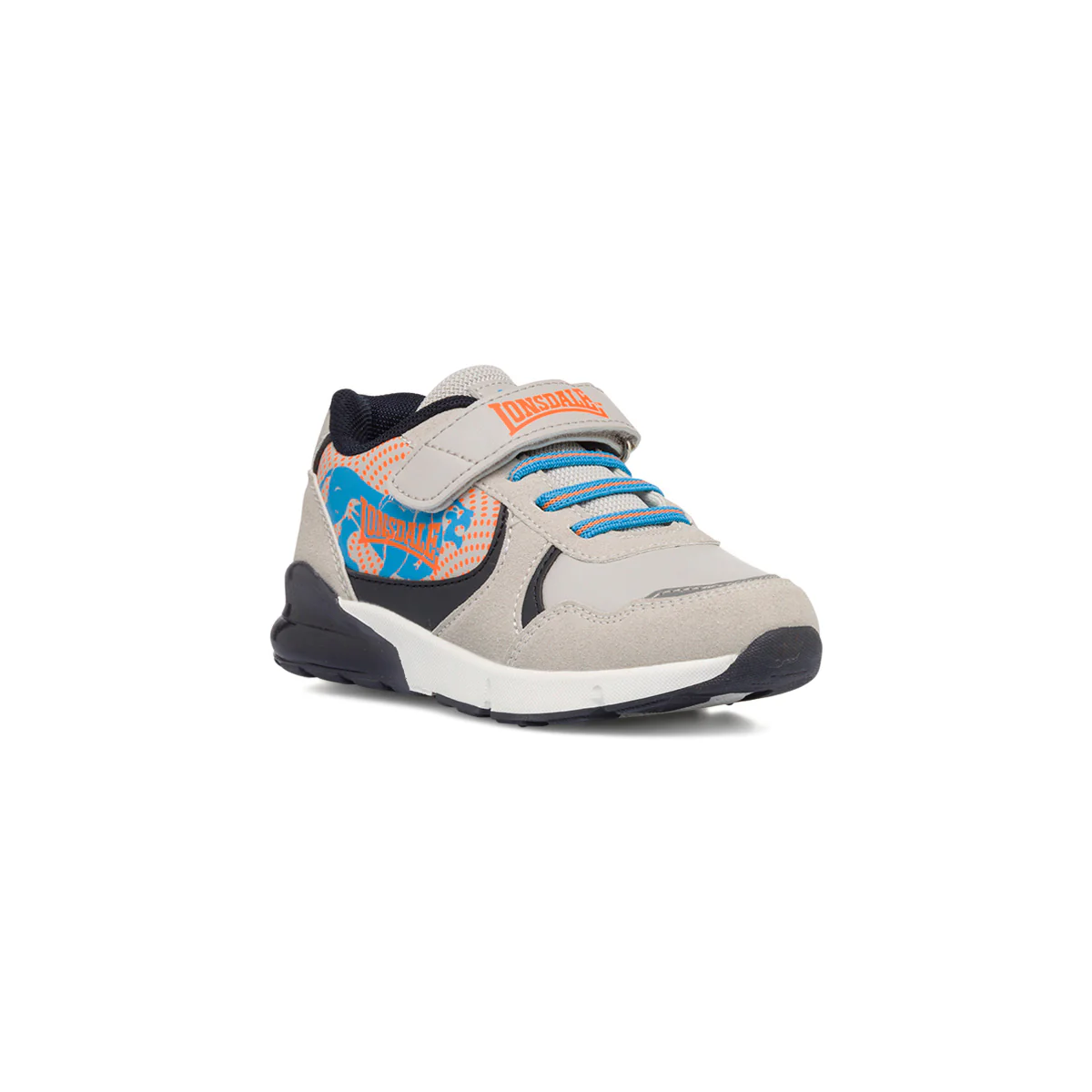 Sneakers grigie da bambino con luci nella suola Lonsdale - Image 3