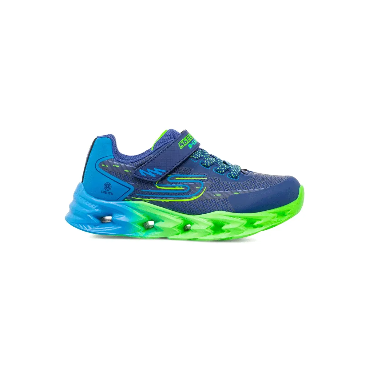 Sneakers grigie da Bambino con luci nella suola Skechers Vortex 2.0
