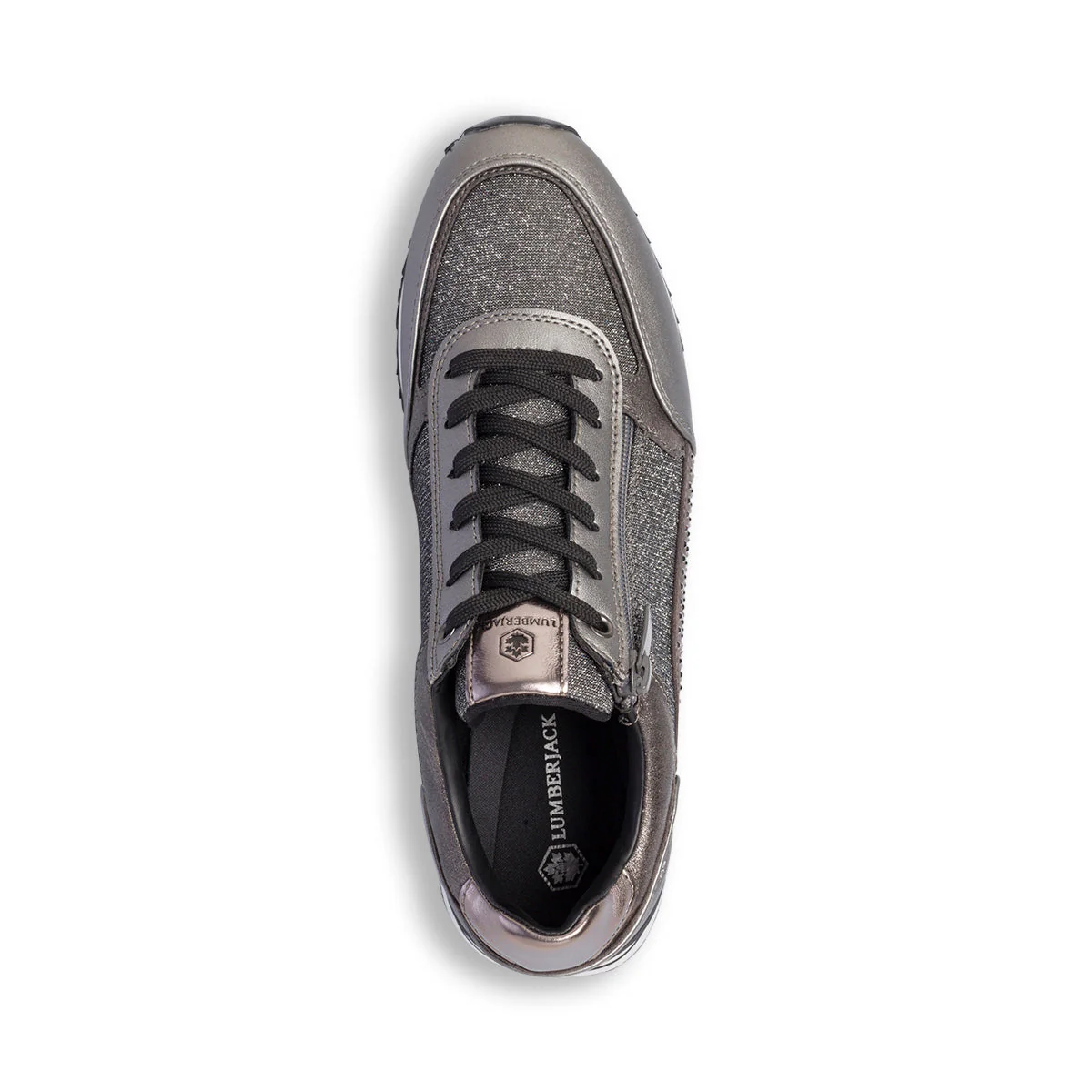 Sneakers grigie da donna con borchiette e suola a zeppa Lumberjack Cecilia - Image 5