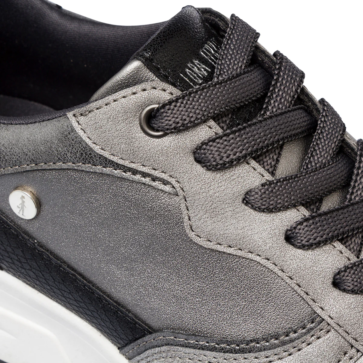 Sneakers grigie da donna con dettagli neri Lora Ferres - Image 4