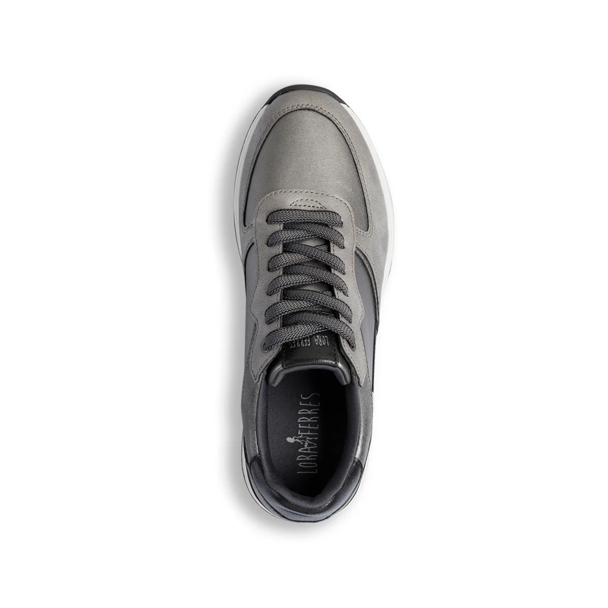 Sneakers grigie da donna con dettagli neri Lora Ferres - Image 5